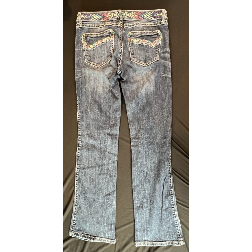 Rock 47 By Wrangler 5 X 34" Jeans Denim Low Rise Bootcut Western Cowgirl Y2K Vtg - Picture 2 of 7